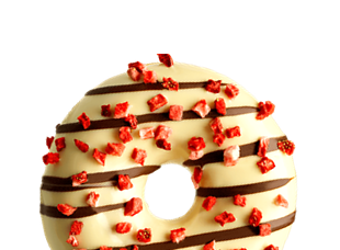 La Blanche Fraise Gourmande Donuts Café Lomé