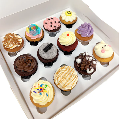 Boîte de 12 Cupcakes Donuts Café Lomé