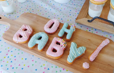 Box Baby Shower (Mix Rose/Bleu) Donuts Café Lomé